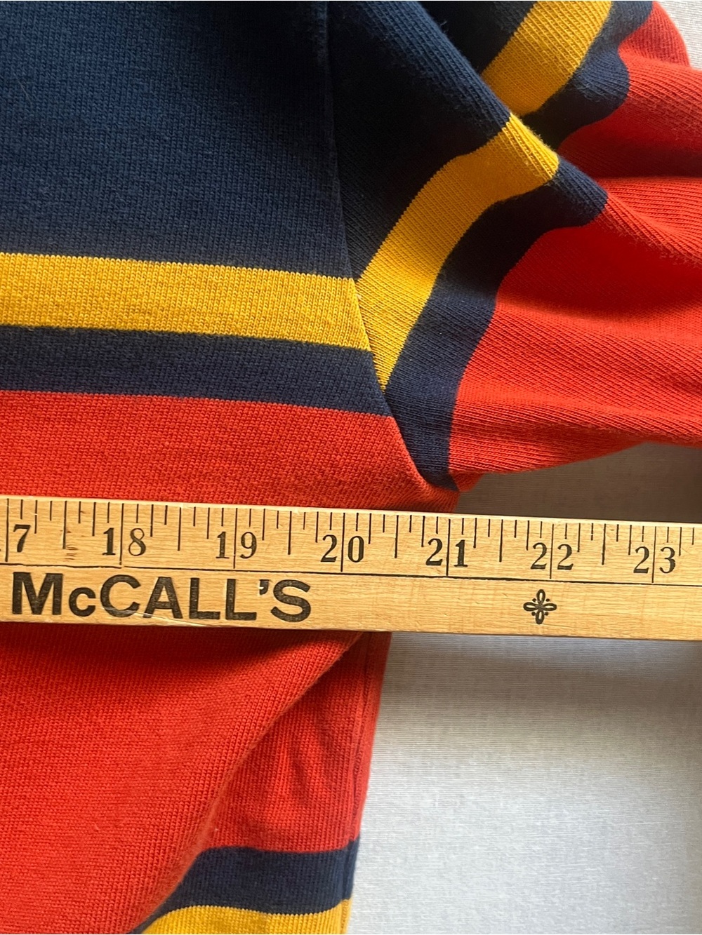 Le31 Par Simons Organic Cotton Navy Striped Rugby Shirt Corduroy Collar M - Picture 4 of 7